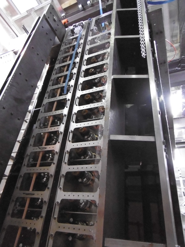 The SuperNEMO detector, closed and ready for cabling