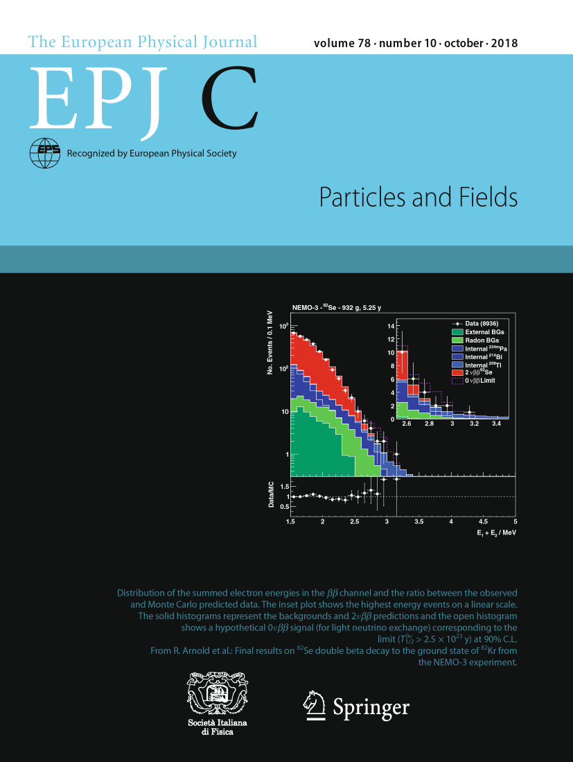 The EPJ C cover